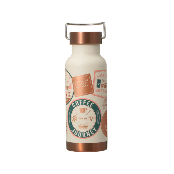 Starbucks Reserve Roastery Travelers Handle Lid Stainless Bottle 473ml on white background