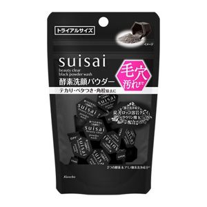 suisai black powder wash trial 15 capsules official packaging