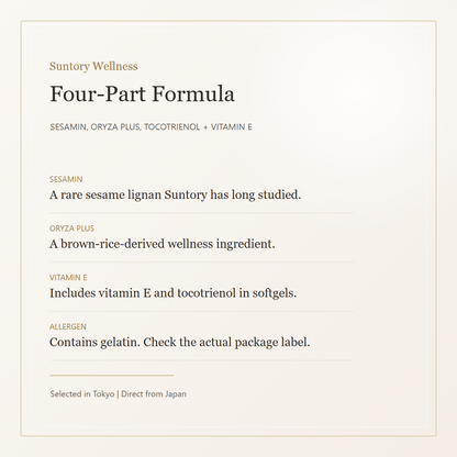Suntory Sesamin EX formula details