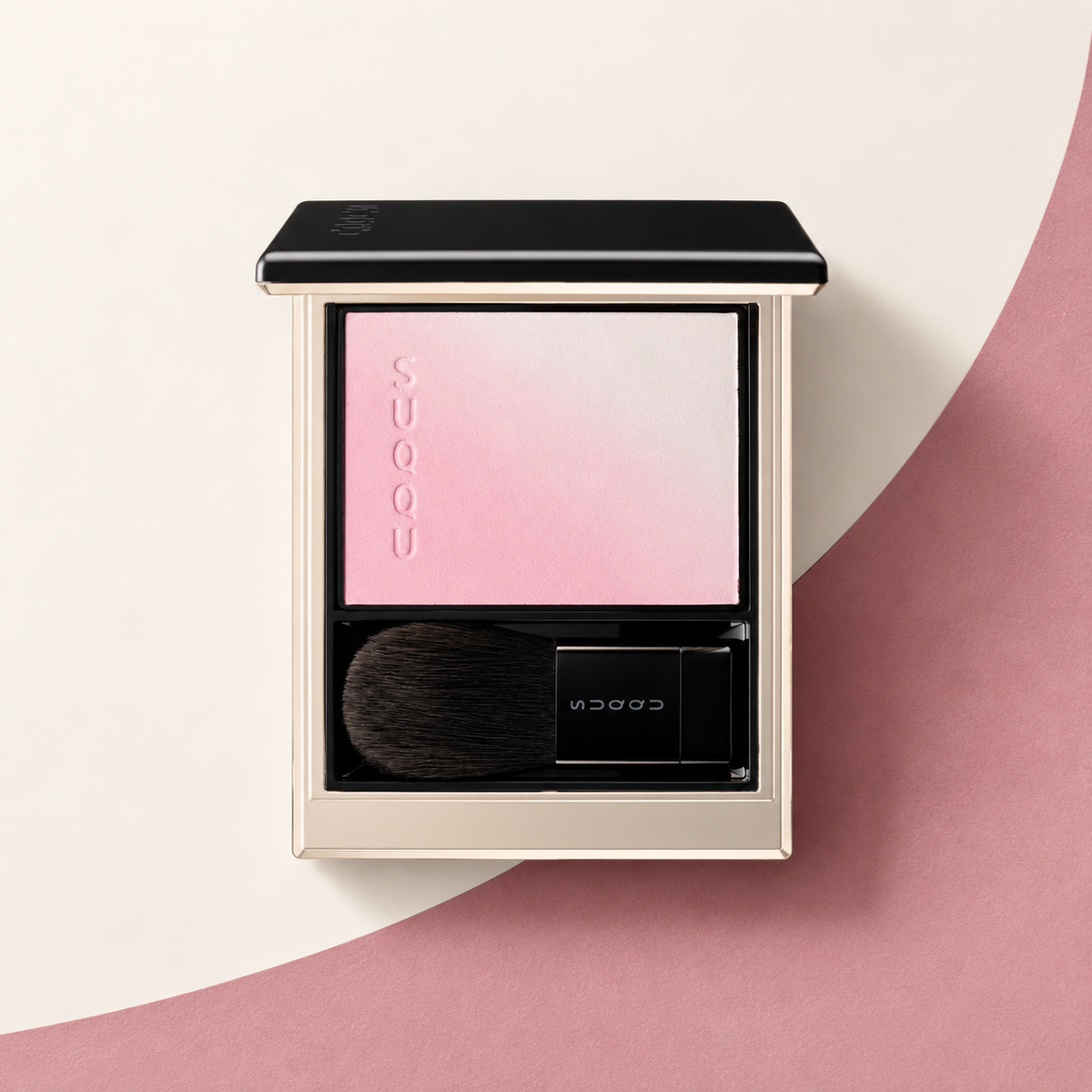 SUQQU Blurring Color Blush 10 SUMIKAZARI on a minimal dusty rose autumn background