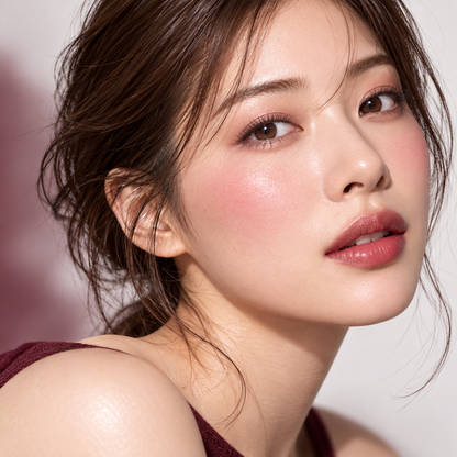 Japanese model wearing SUQQU Complexion Face Color 05 TOGEICHIGO