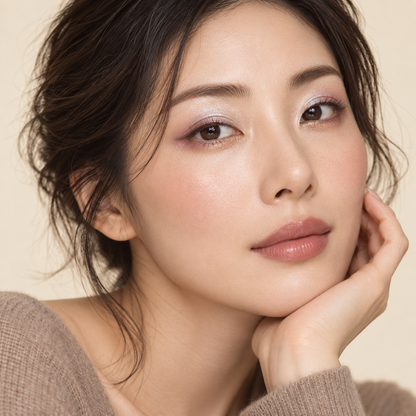 Editorial eye look on Japanese model (illustrative)