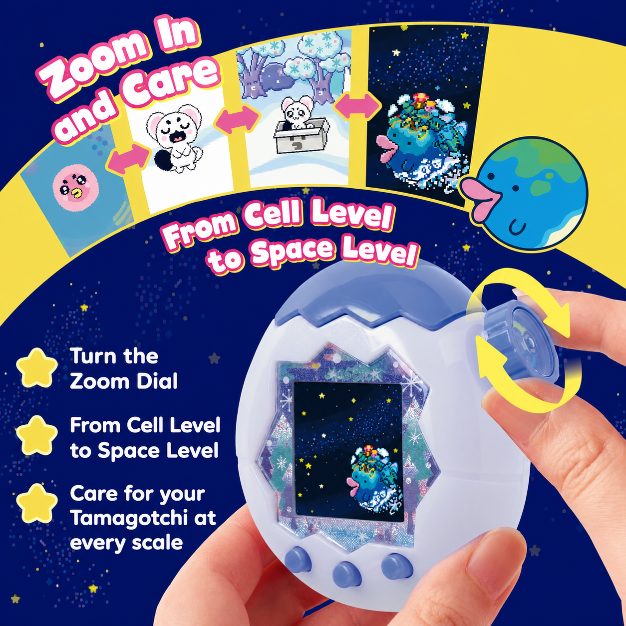 Tamagotchi Paradise zoom dial