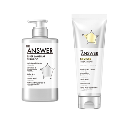 THE ANSWER by Kao Super Lamellar Shampoo and EX Gloss Treatment set