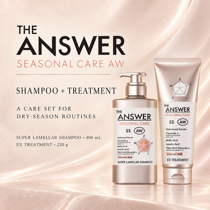 THE ANSWER Seasonal Care AW shampoo and treatment overview