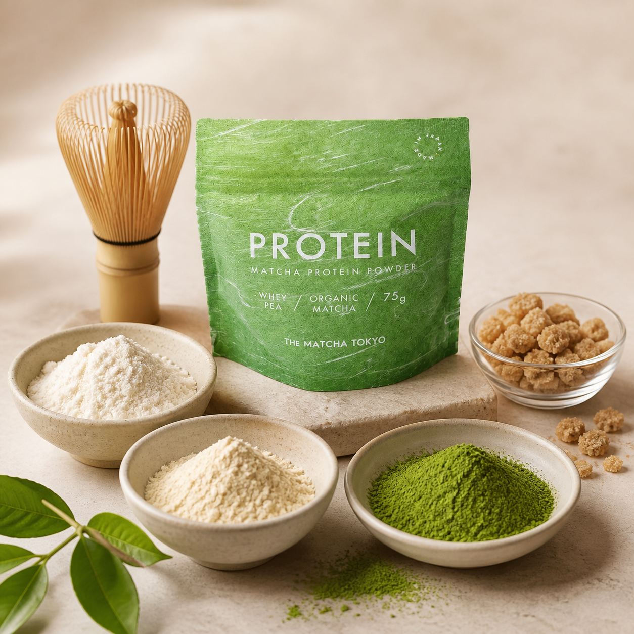 THE MATCHA TOKYO Matcha Protein Powder ingredients and matcha