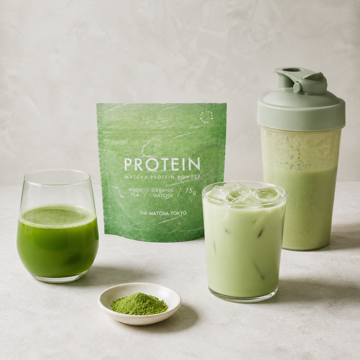 THE MATCHA TOKYO Matcha Protein Powder serving ideas