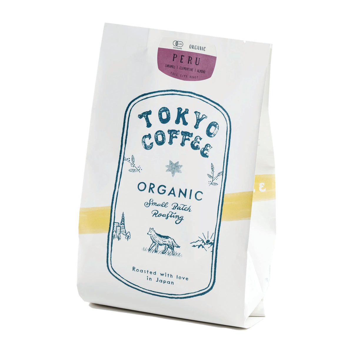 Official TOKYO COFFEE Organic Peru 200g retail package