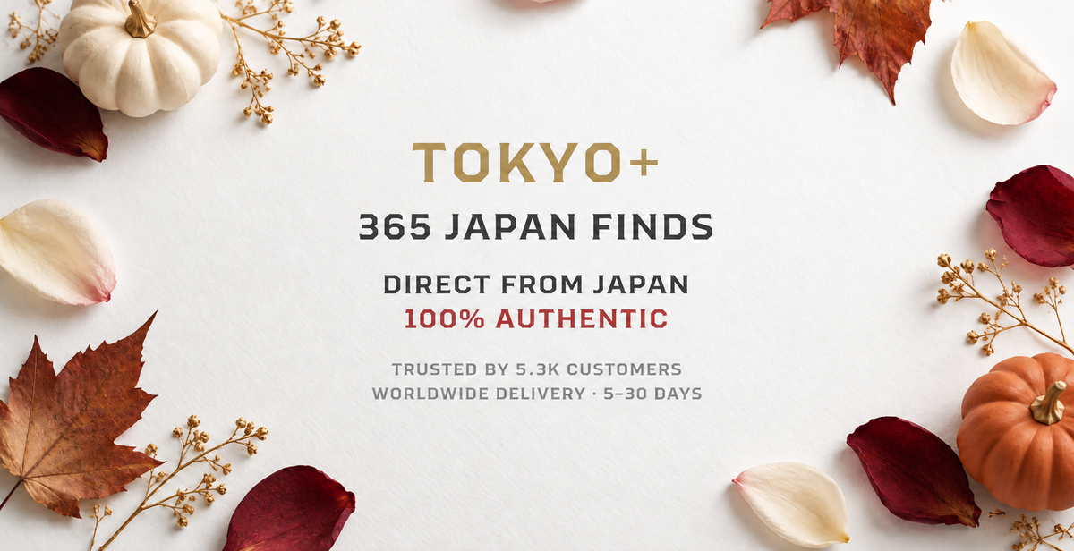 TOKYO+ Halloween banner with pumpkins and autumn leaves; 365 Japan Finds