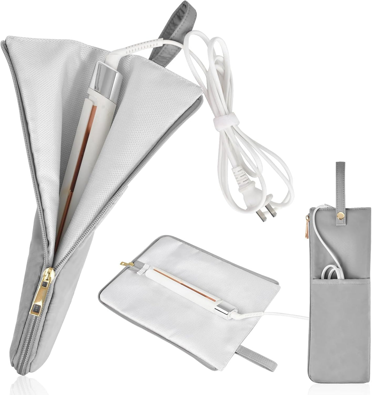 Tonriga heat-resistant hair iron case gray