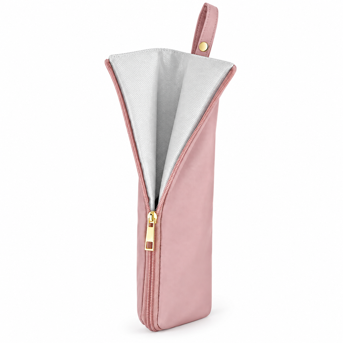Pink heat-resistant hair iron case clean top image