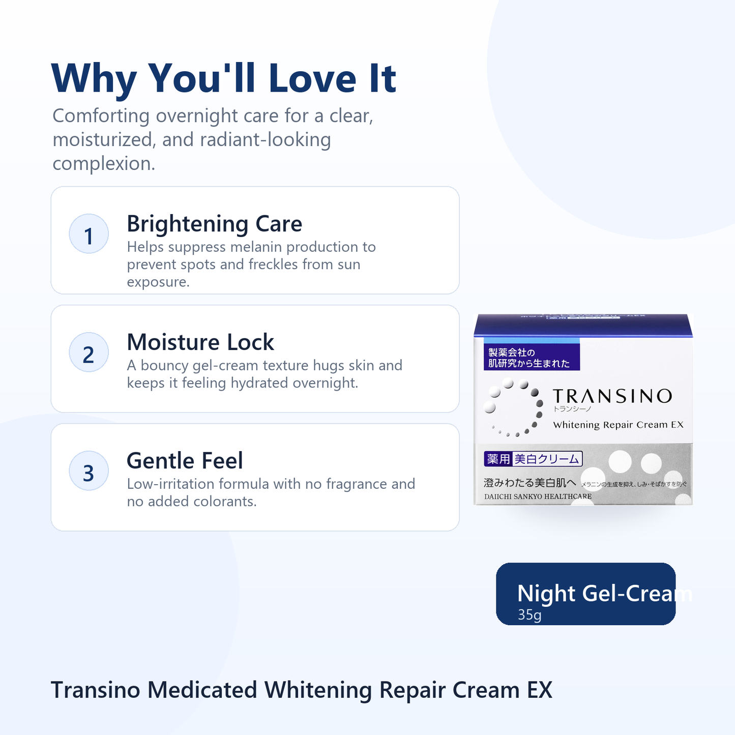 Why you'll love Transino Medicated Whitening Repair Cream EX image