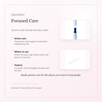 TRANSINO Medicated Whitening Stick targeted care and texture