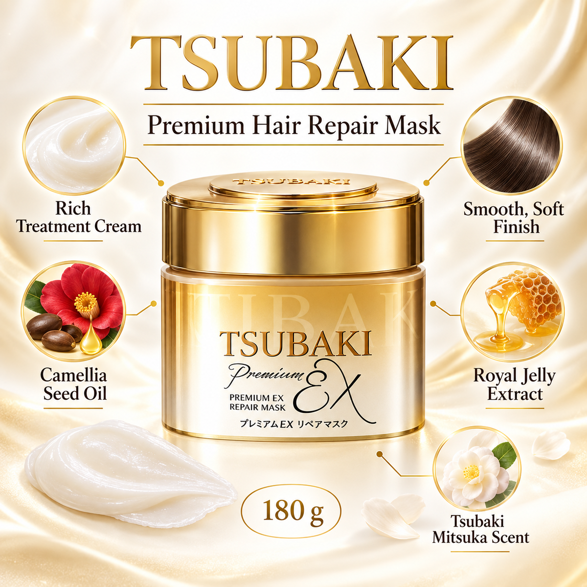 TSUBAKI Premium EX Repair Mask feature image