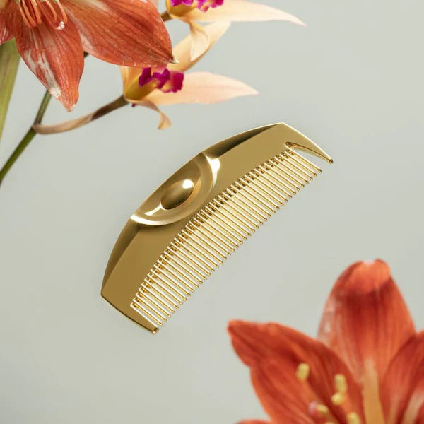 LOVE CHROME (R) K24GP TSUKI GOLD | 24K Gold Japanese Compact Comb