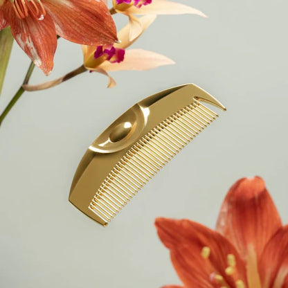 LOVE CHROME (R) K24GP TSUKI GOLD | 24K Gold Japanese Compact Comb