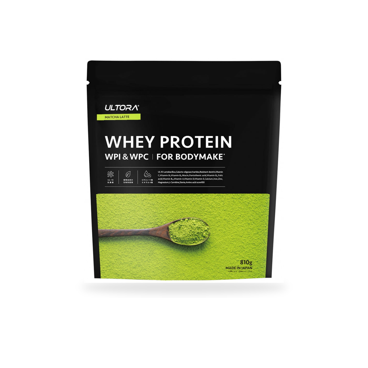 ULTORA Whey Protein 810g Matcha Latte flavor pouch