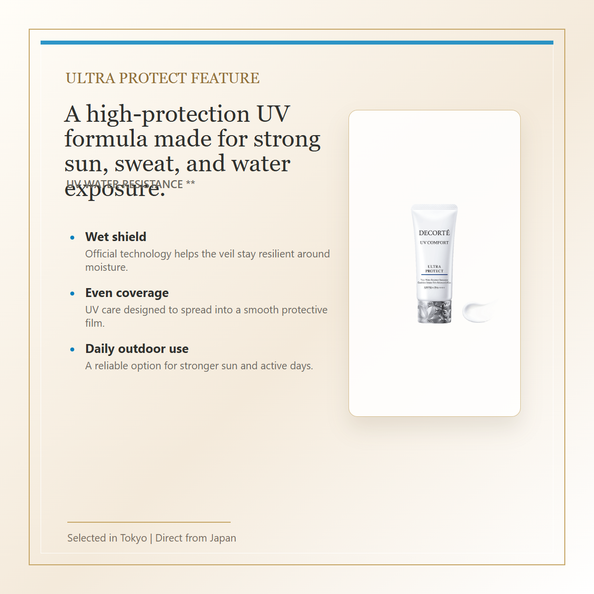 Decorte UV Comfort Ultra Protect SPF50+ PA++++ 30mL English feature image