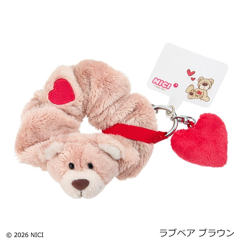 NICI Scrunchie Strap Love Bear White