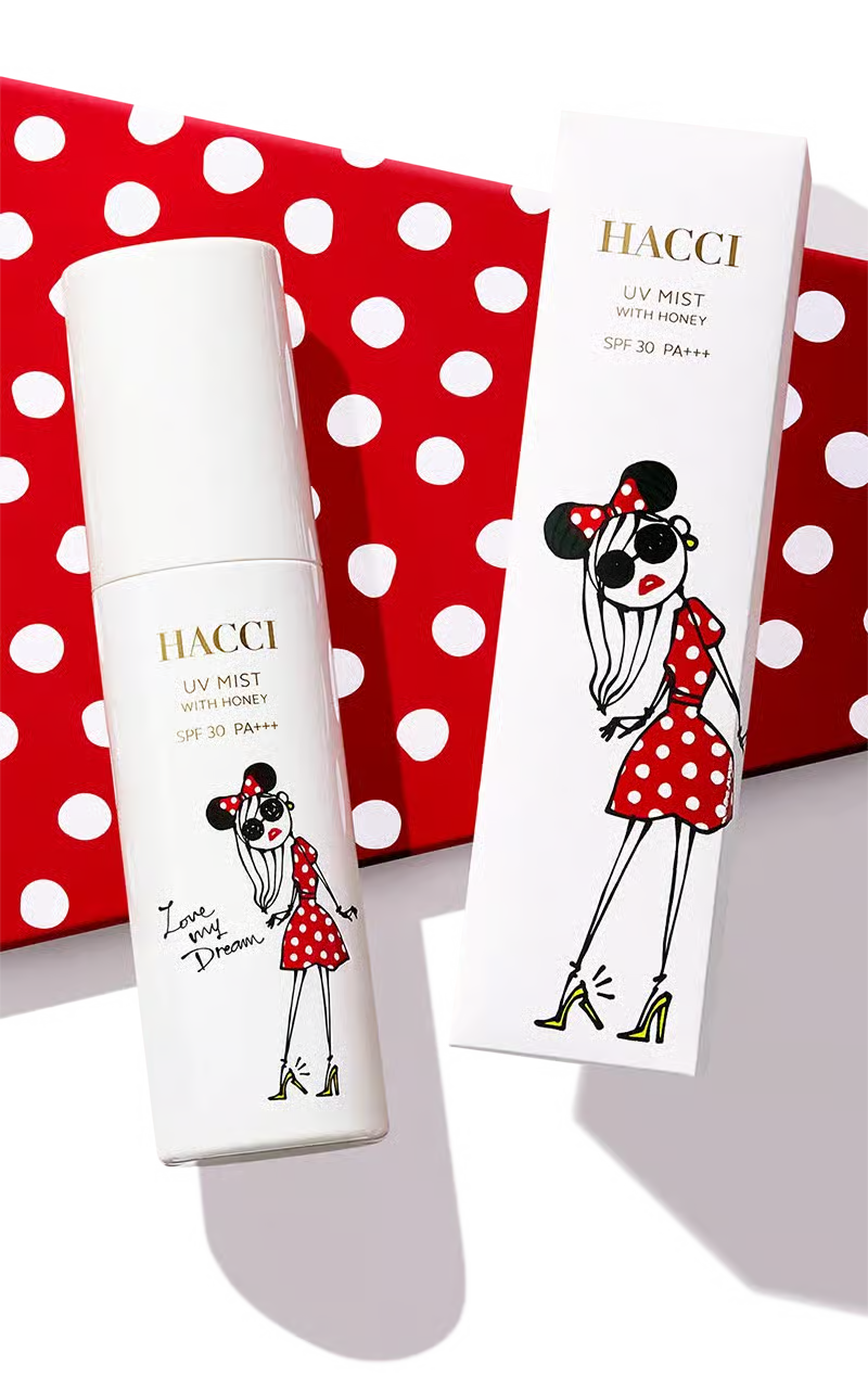 HACCI UV Mist with Honey | SPF30 PA+++ | Disney Collab | Sunscreen Mist | Made in Japan