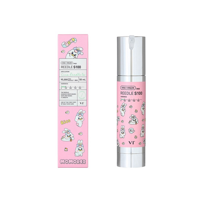 VT Reedle Shot 100 MOMOREI skincare serum 50 mL with box and bottle, centered on white background