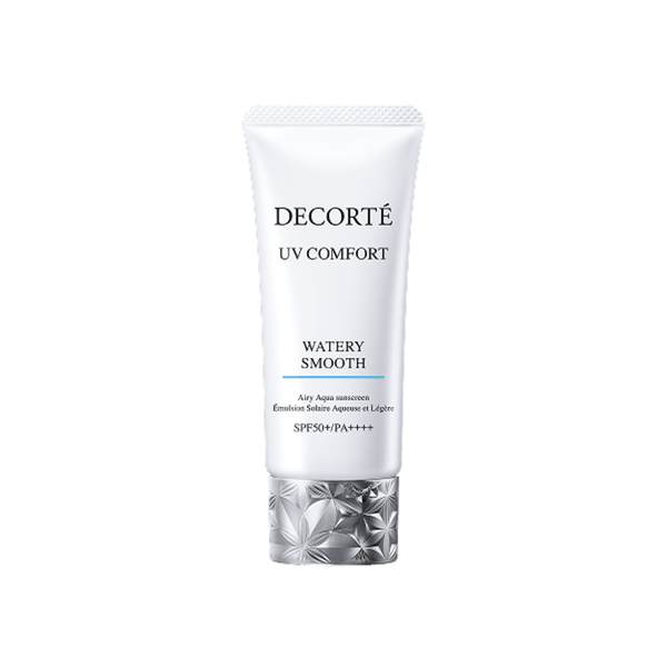 Decorte UV Comfort Watery Smooth SPF50+ PA++++ 30mL on white background