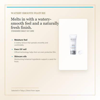 Decorte UV Comfort Watery Smooth SPF50+ PA++++ 30mL English feature image