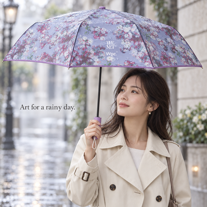 THE MET x Wpc Monet Chrysanthemums folding umbrella 02-model