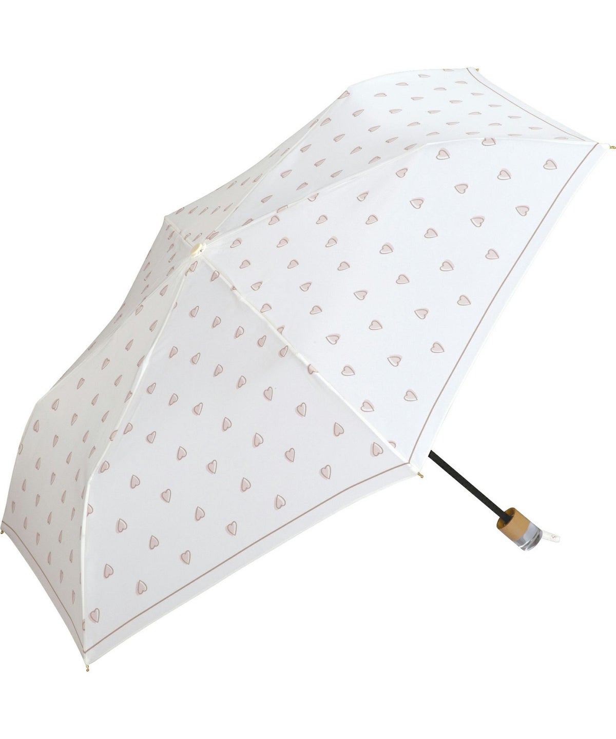 Wpc. Charmy Heart Mini foldable umbrella in Off