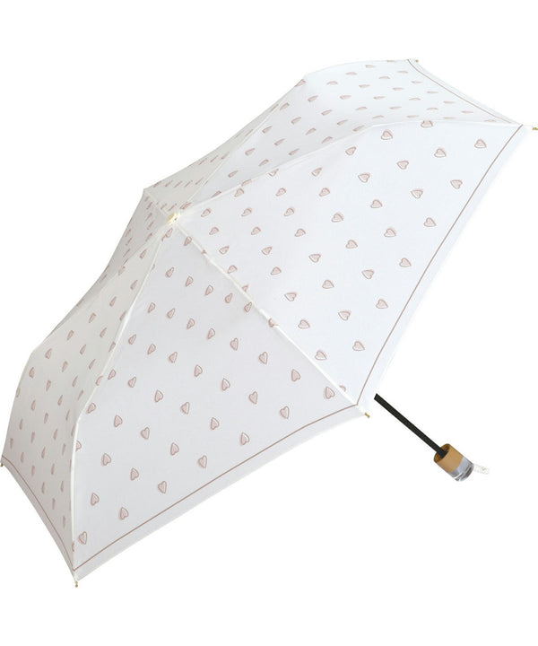 Wpc. Charmy Heart Mini foldable umbrella in Off