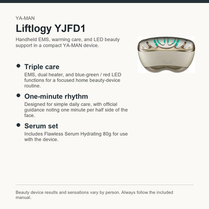 YA-MAN Liftlogy YJFD1 EMS heat LED overview