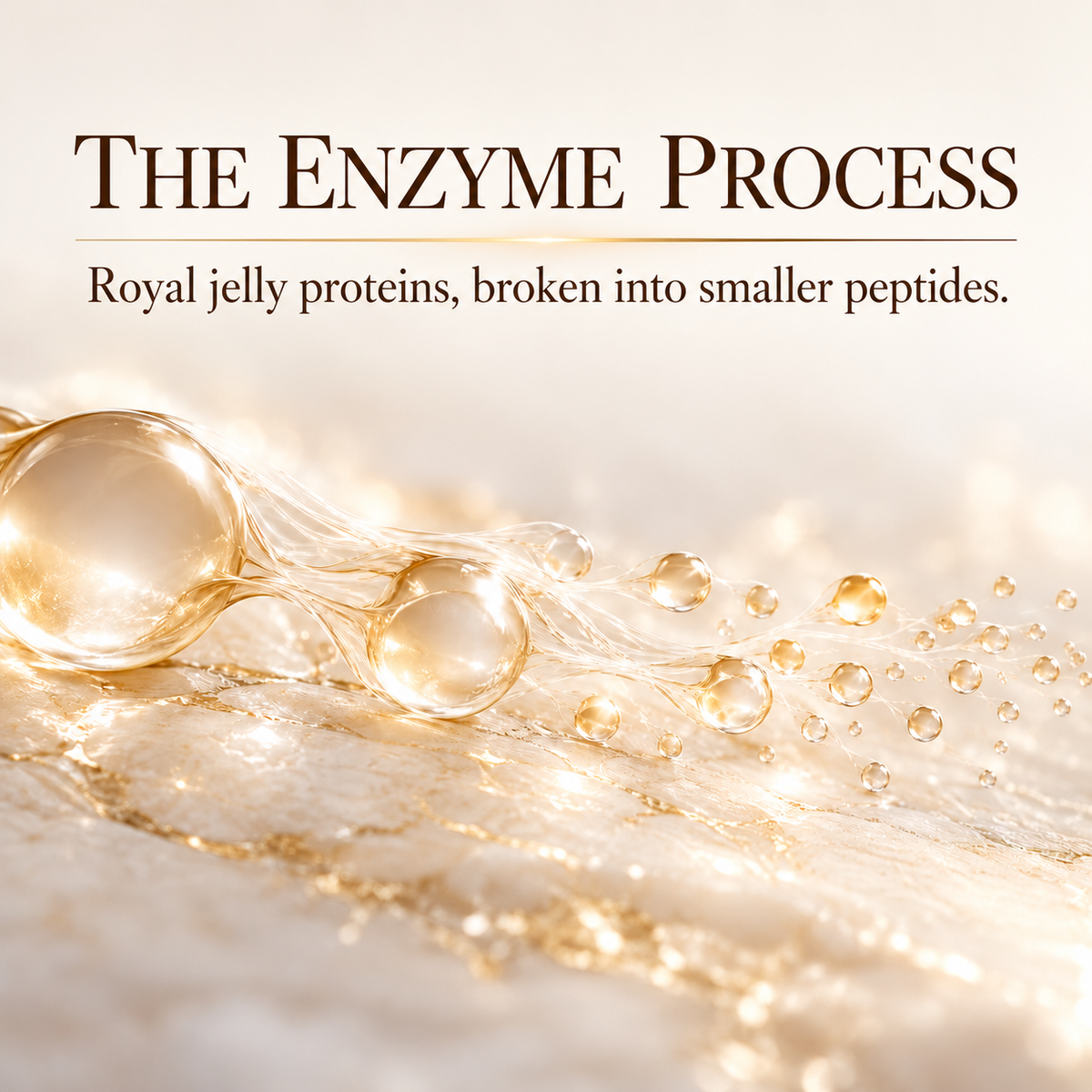 Yamada Bee Farm royal jelly enzyme process: proteins broken into smaller peptides