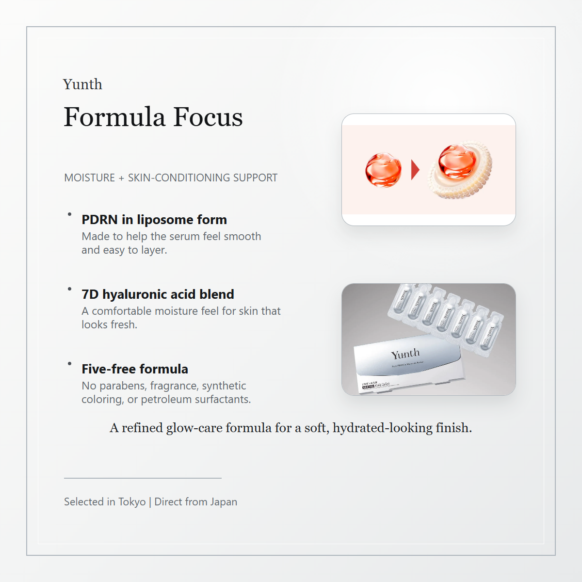 Yunth Pure PDRN Moisture Serum formula focus