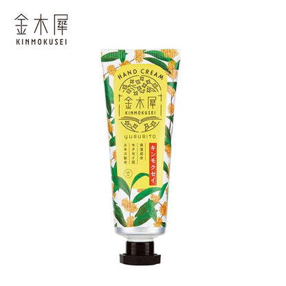 YURURITO Kinmokusei Osmanthus Hand Cream 40 mL actual product packaging